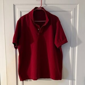 Lands' End Deep Red Polo Shirt